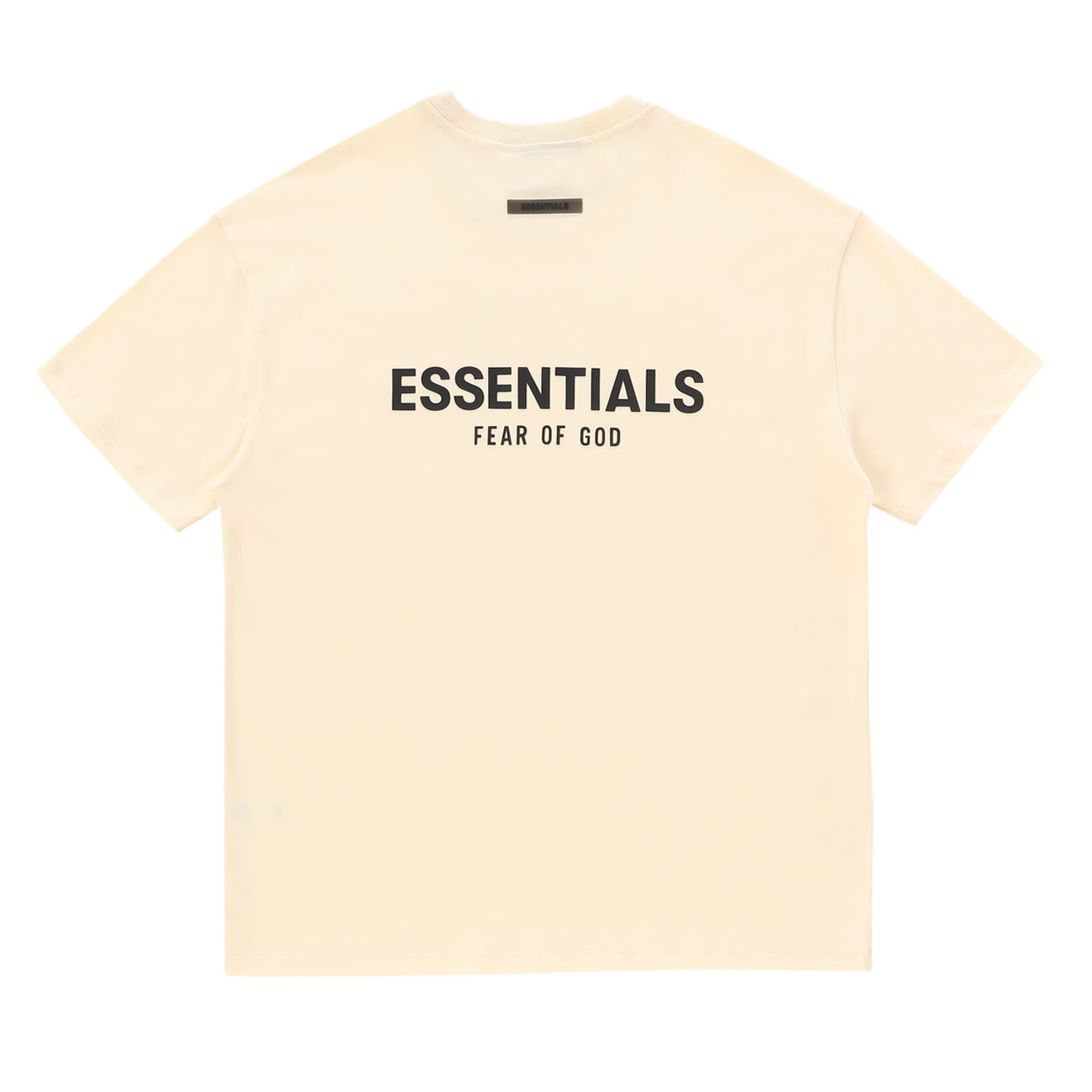 Fear Of God Essentials T Shirt Cream Buttercream Ss21 (11) - newkick.cc